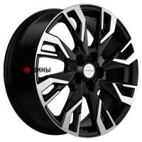 Khomen Wheels KHW1809 (Geely Coolray) 7*18 5*114.3 ET53 54.1 Black-FP