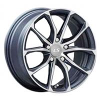 LS LS 764 7*16 5*114.3 ET40 73.1 черный глянцевый+полированая лицевая часть