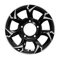 CARWEL ГУРОН 1505 (SUZUKI JIMNY) ABT 5.5*15 5*139.7 ET5 108.1 Черный глянцевый с полированной лицевой частью
